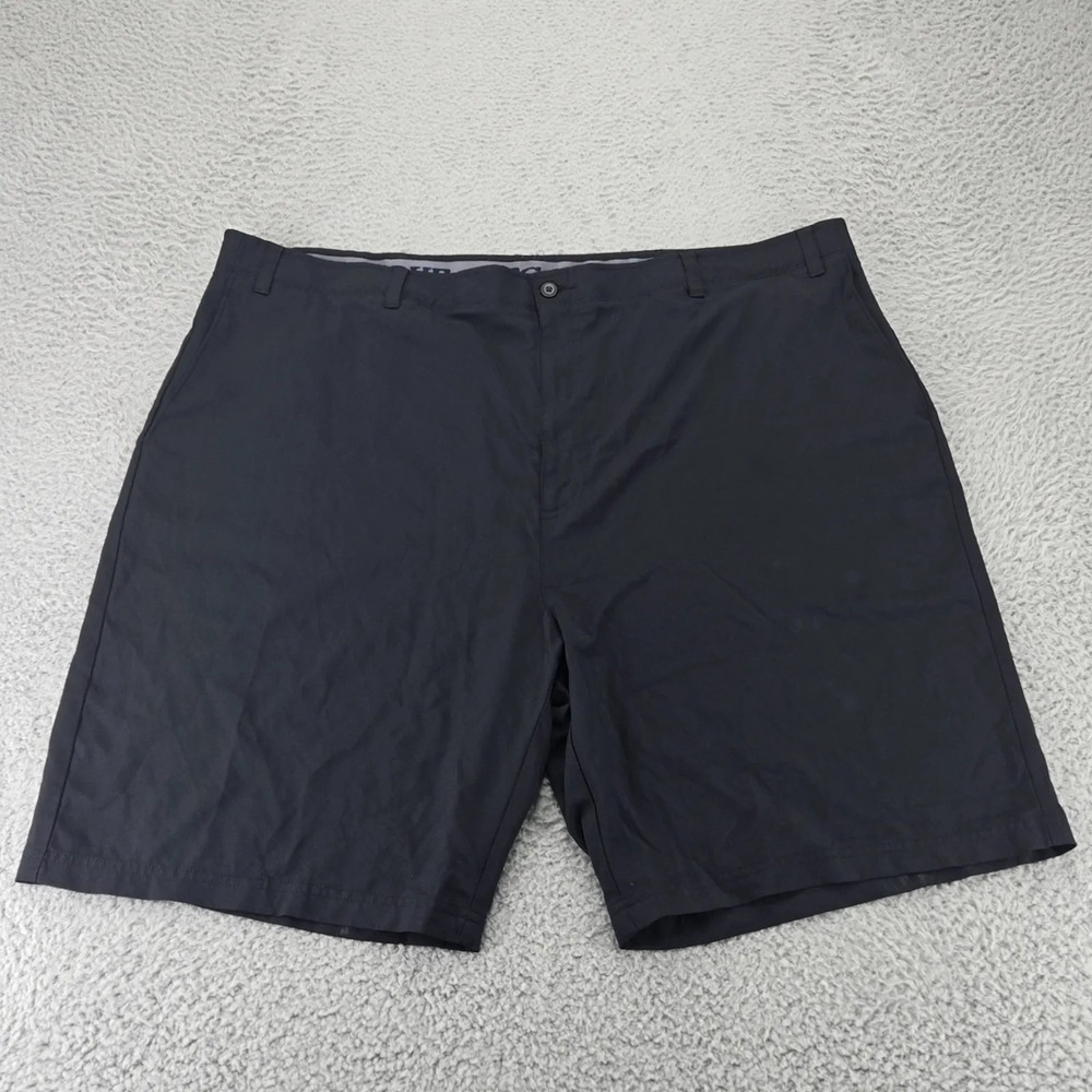 PGA TOUR Shorts Mens 50 Black Outdoors Golf Flat Front Mid Rise